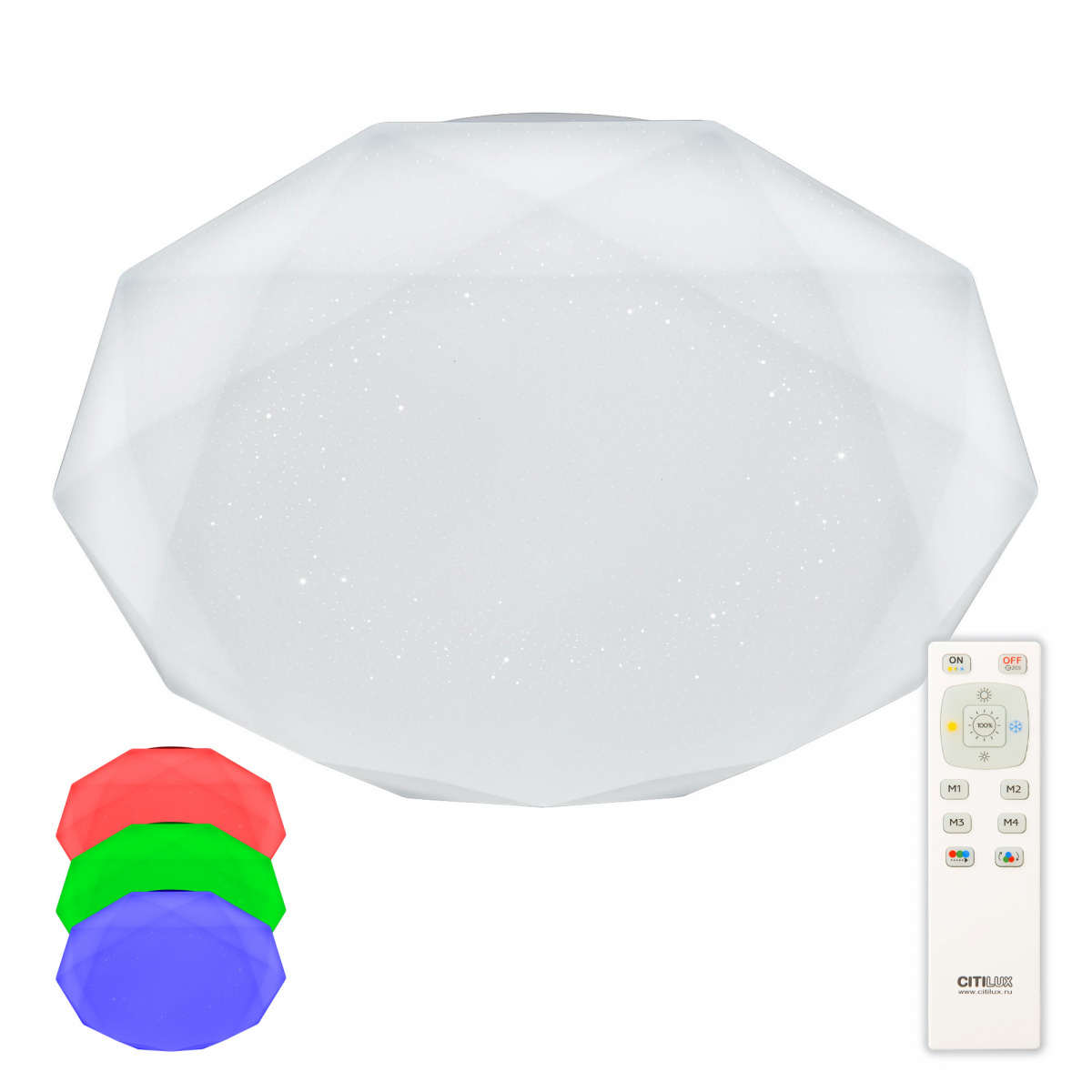 фото Светильник потолочный citilux cl733900g астрон led rgb с пультом