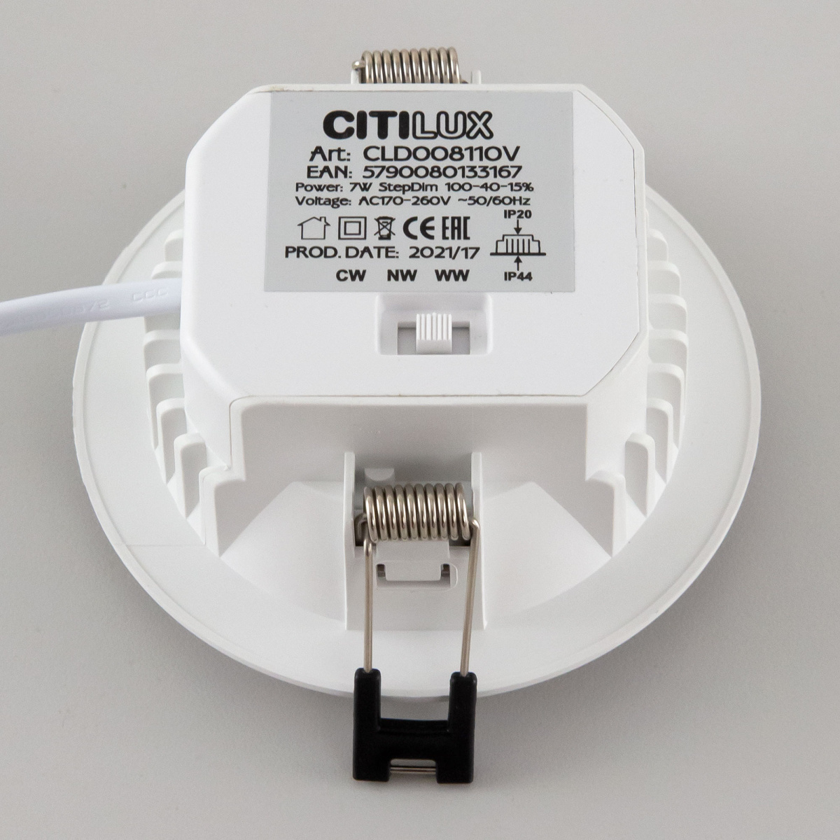 Светильник встраиваемый Citilux CLD008110V Акви белый, цвет 3000-5500 k - фото 8