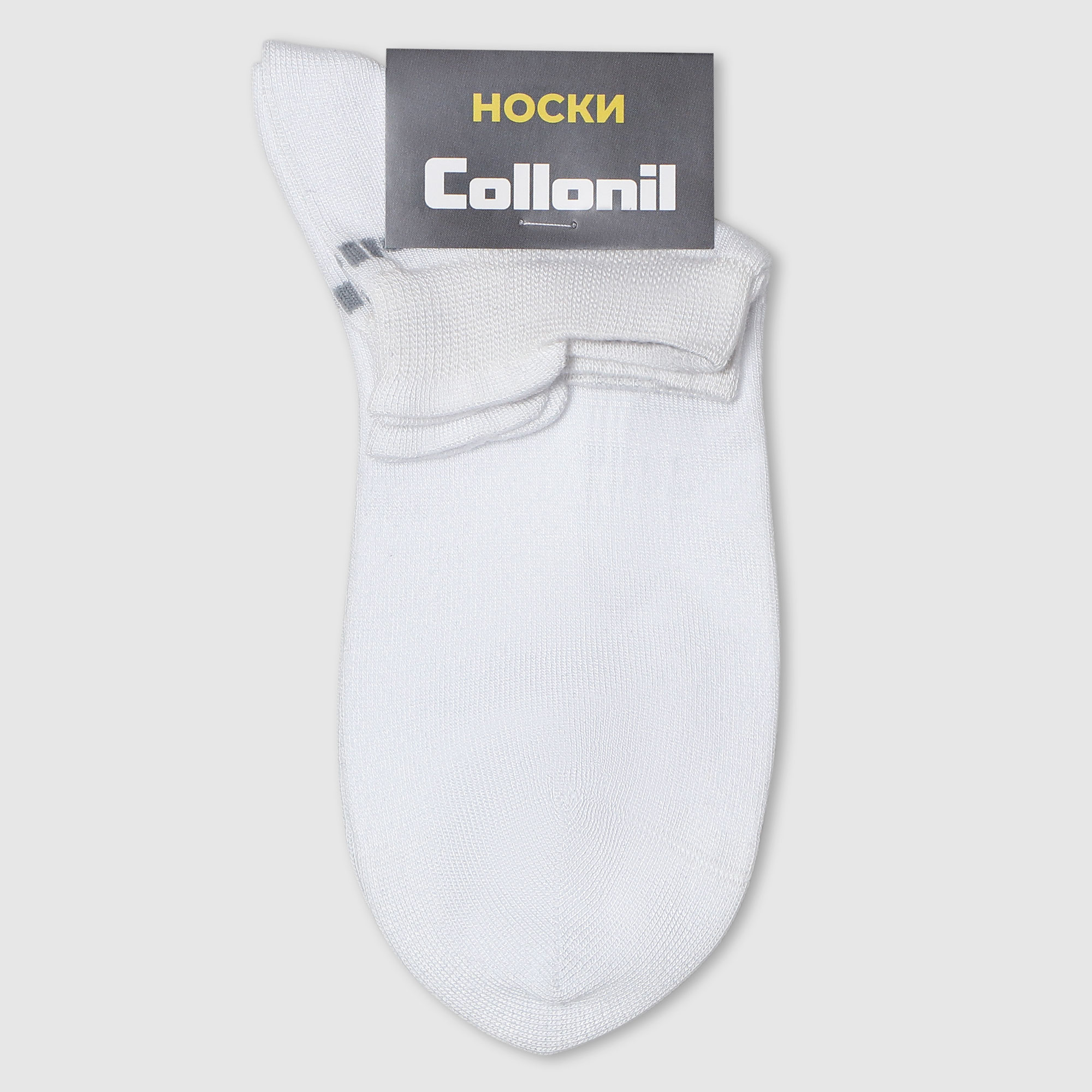 Короткие носки Collonil белые с вышивкой (U00/07)