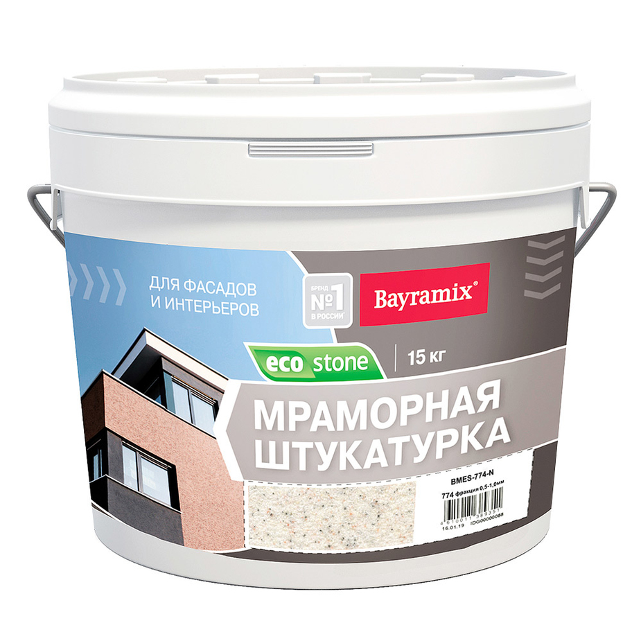 фото Штукатурка мраморная bayramix ecostone 971 15 кг