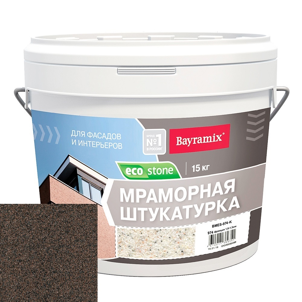 фото Штукатурка мраморная bayramix ecostone 972 15 кг