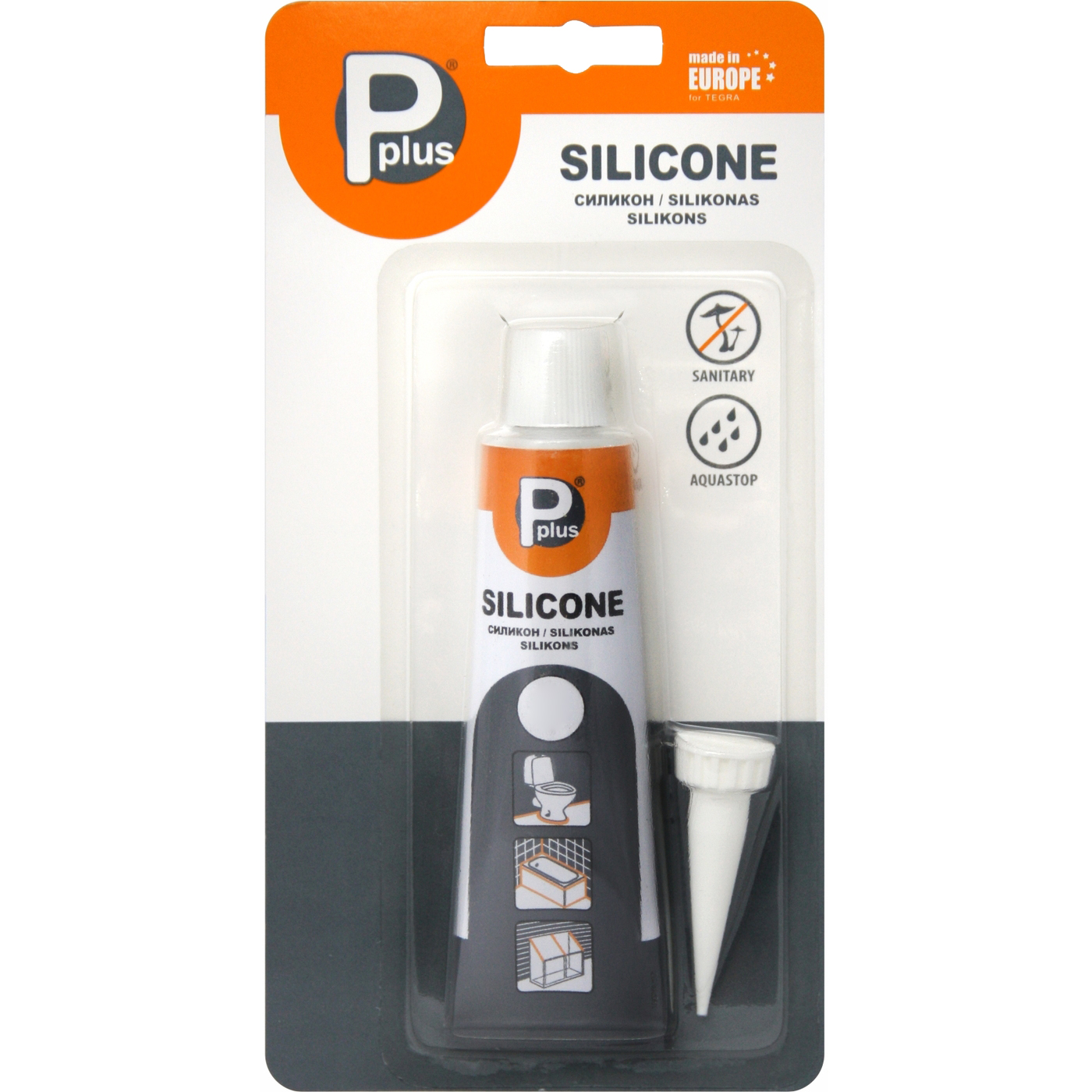 Герметик Pplus Silicone Sanitary силиконовый Прозрачный 50 мл