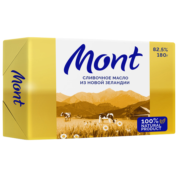 Масло сливочное Mont Традиционное 82,5% 180 г