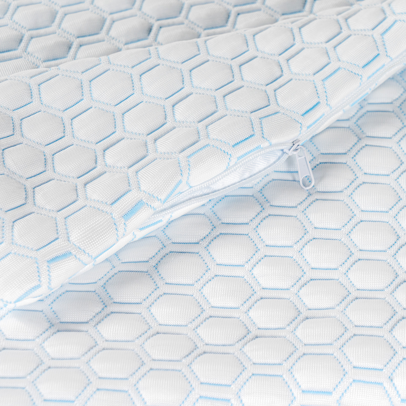 фото Защитный чехол для подушки medsleep orto cool белый с голубым 50х70 см