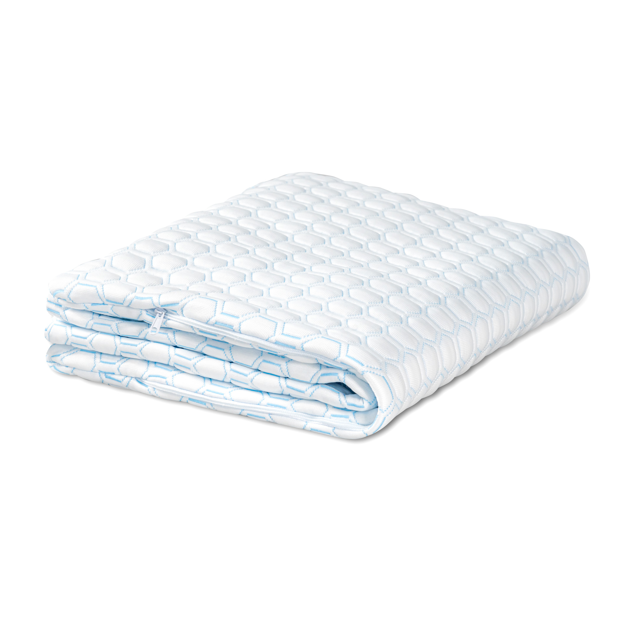 фото Защитный чехол для подушки medsleep orto cool белый с голубым 50х70 см