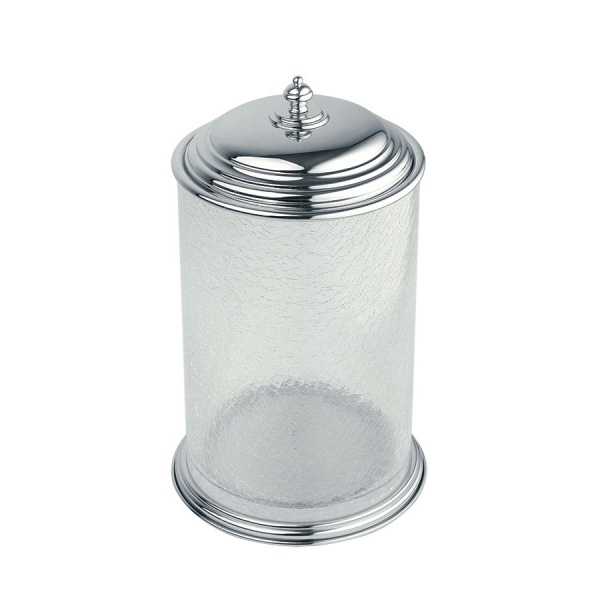 Ведро для мусора Boheme Bianco Vogue серебряное 22,5х22,5х33 см