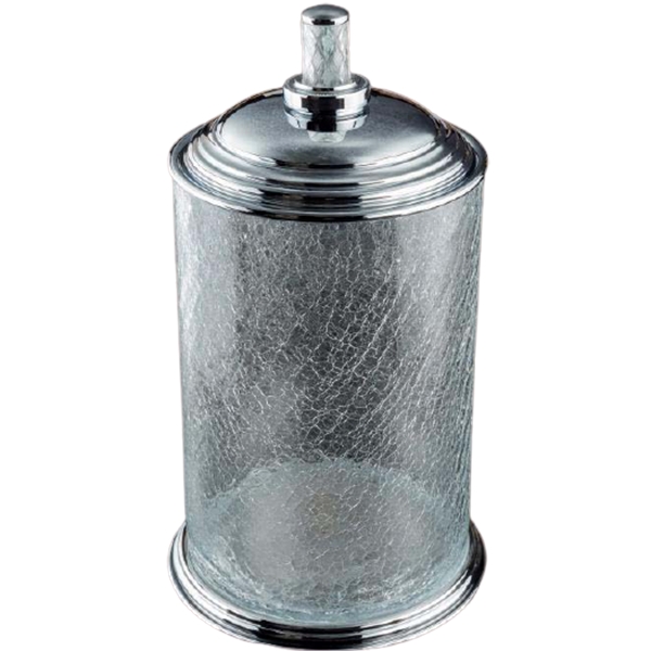 Ведро для мусора Boheme Murano Cristal серебряное 22,5х22,5х41,5 см