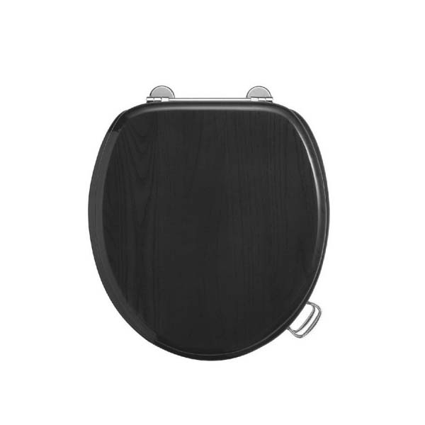 Крышка-сиденье Boheme Vogue чёрная с серебряным 35х42х5 см, цвет серебряный