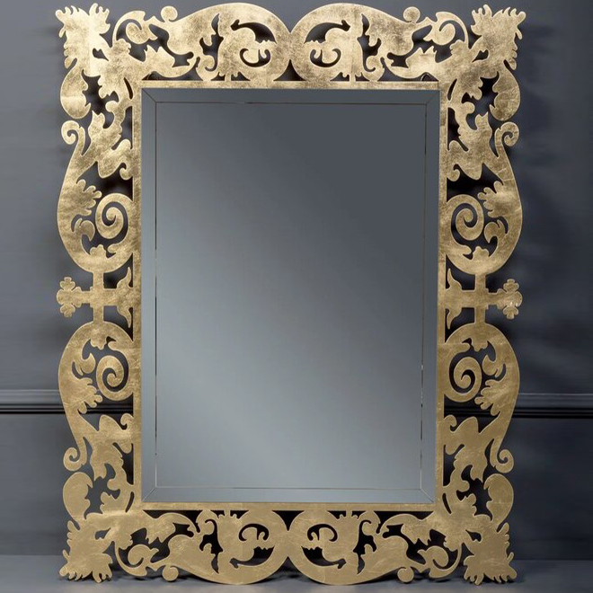 Зеркало с подсветкой Boheme Caprice золотое 80х5х100 см