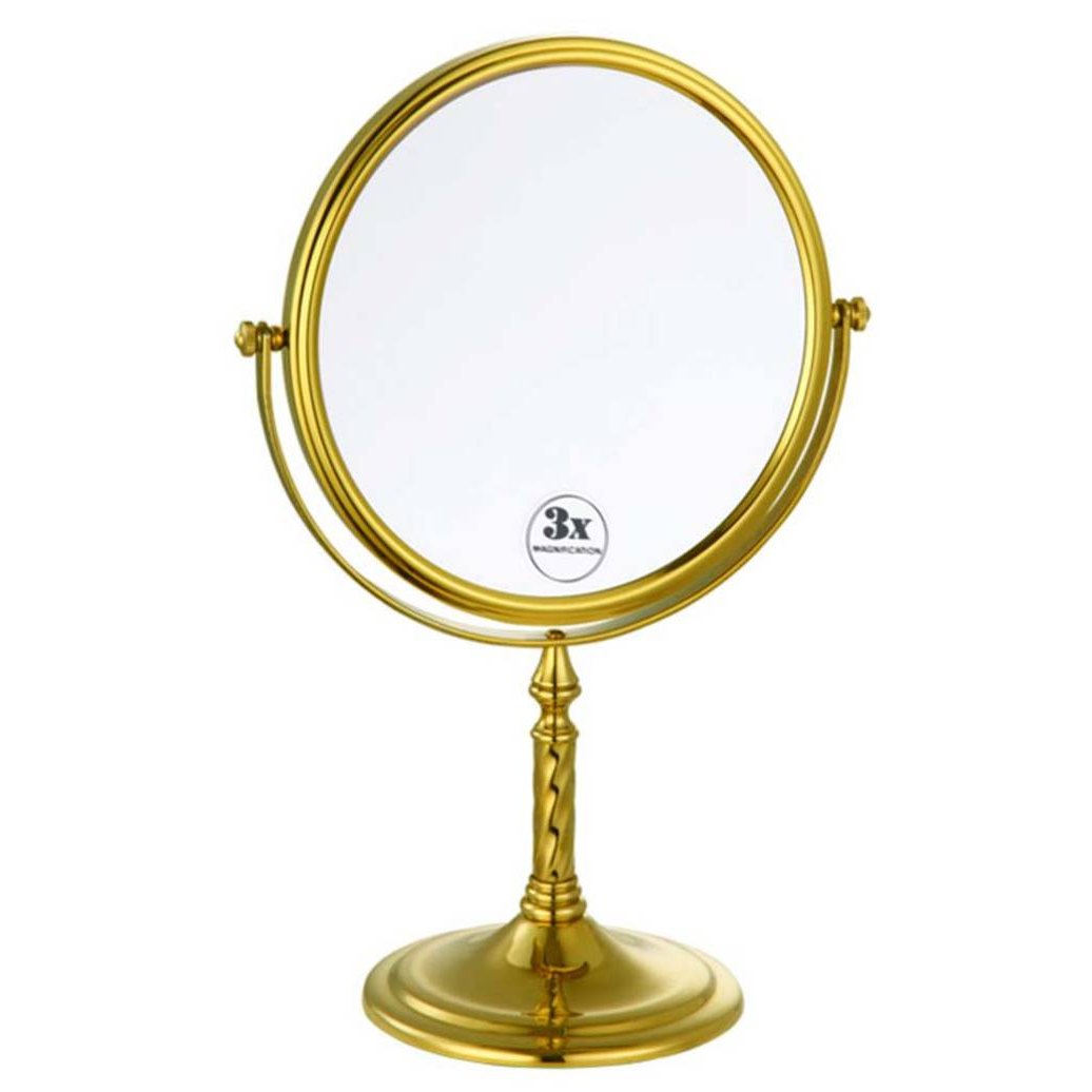 Косметическое зеркало Boheme Imperiale золотое 21х14х32 см