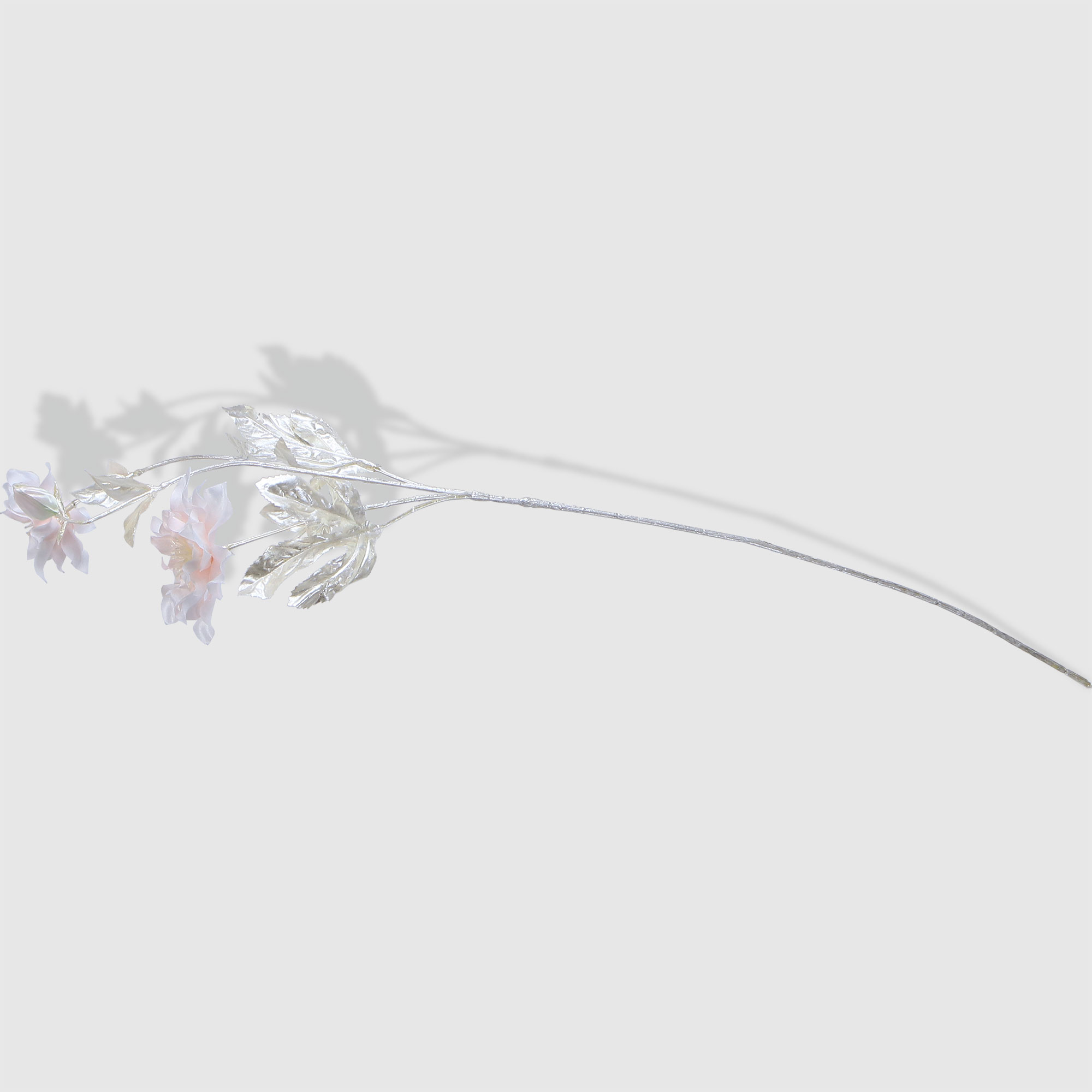Цветок искусственный Dpi heleborus 70 см бело-розовый