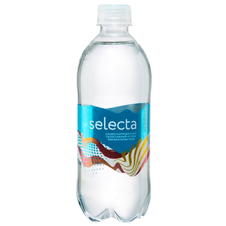 Вода питьевая Selecta купажированная слабогазированная, 0.5 л