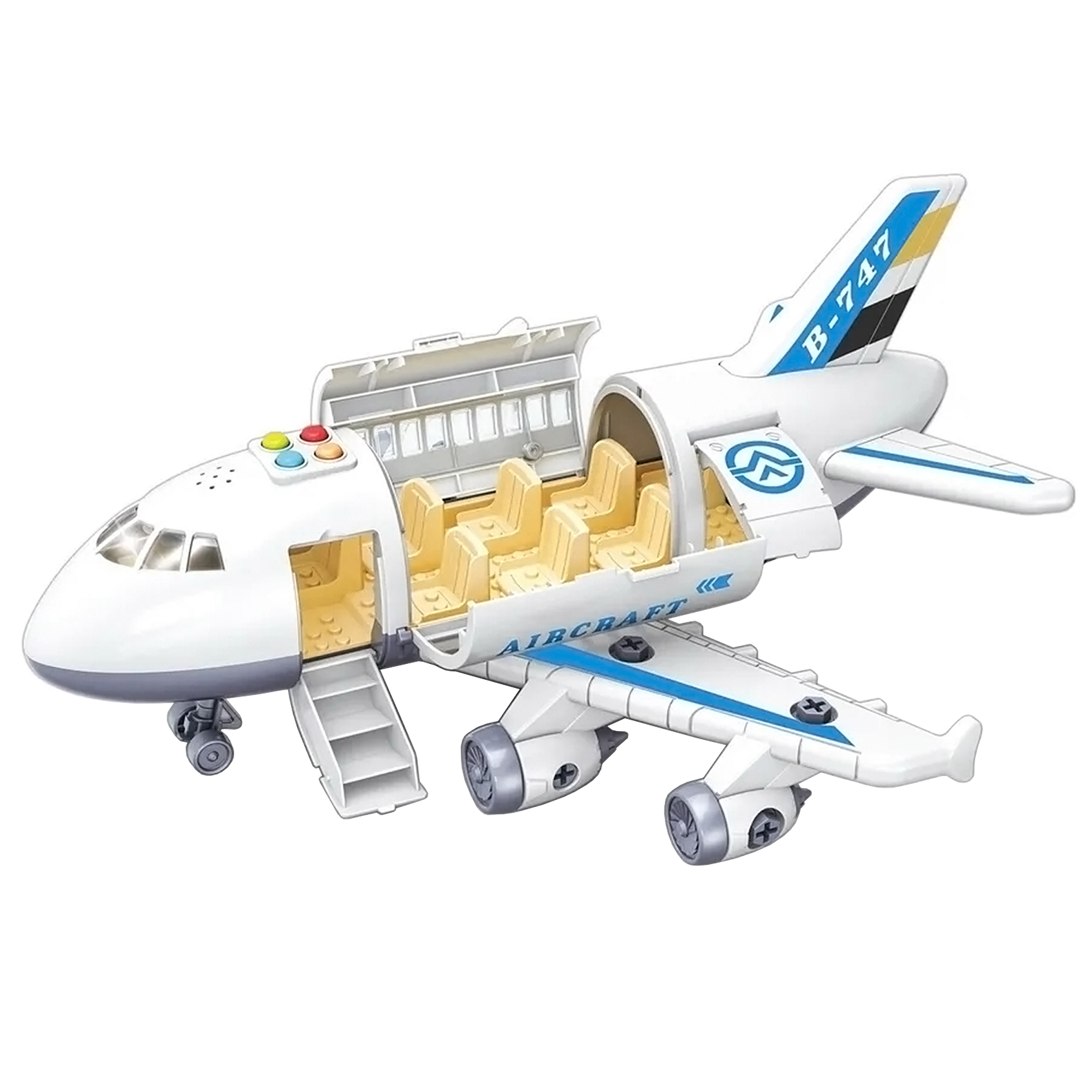 фото Конструктор funky toys самолет, со световыми и звуковыми эффектами, 37 см