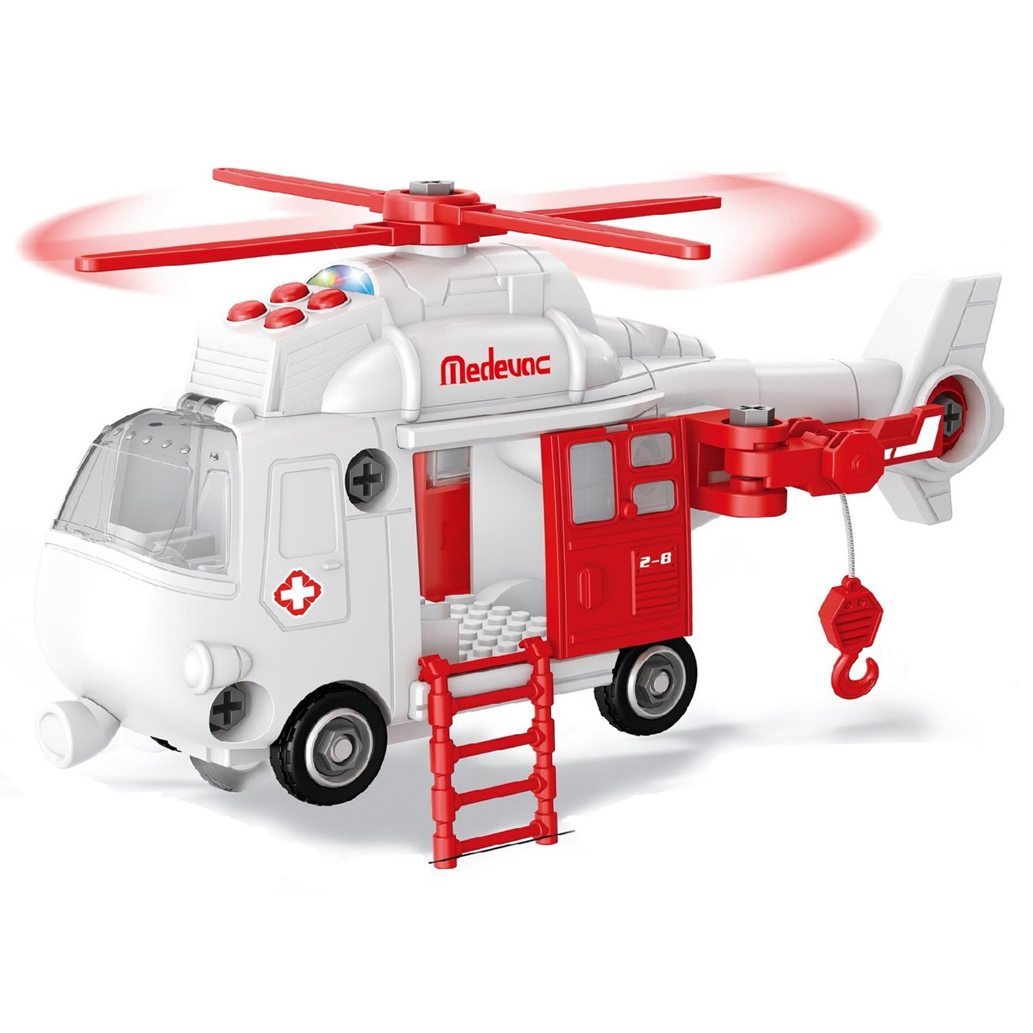 Конструктор Funky Toys Спасательный вертолет, 32 см