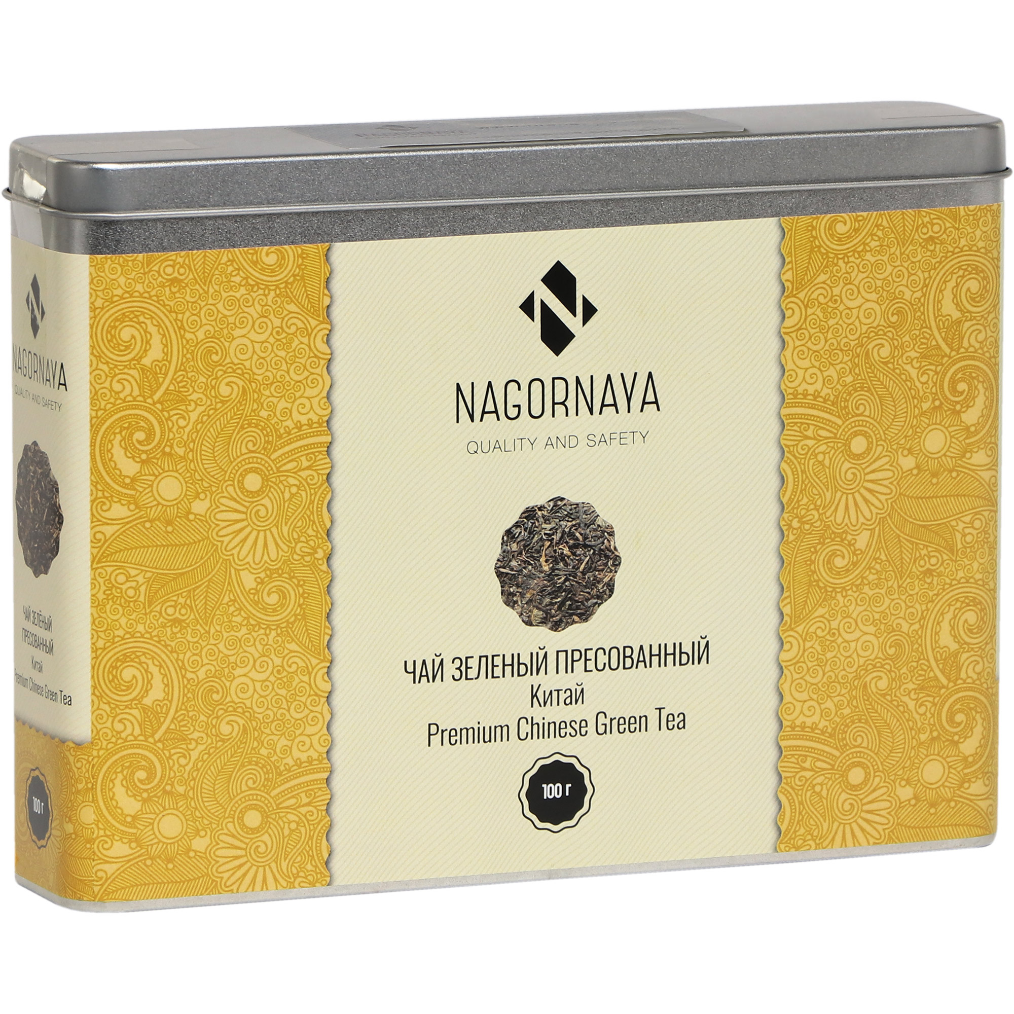 Чай зеленый NAGORNAYA Прессованный, 100 г