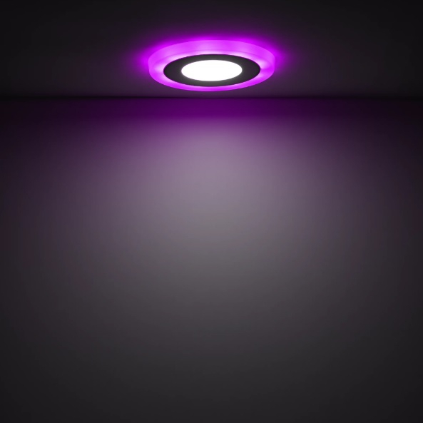 Светильник встраиваемый Gauss RGB 3+3W 4000K D10.5 см, круглый, цвет 4000 k - фото 5