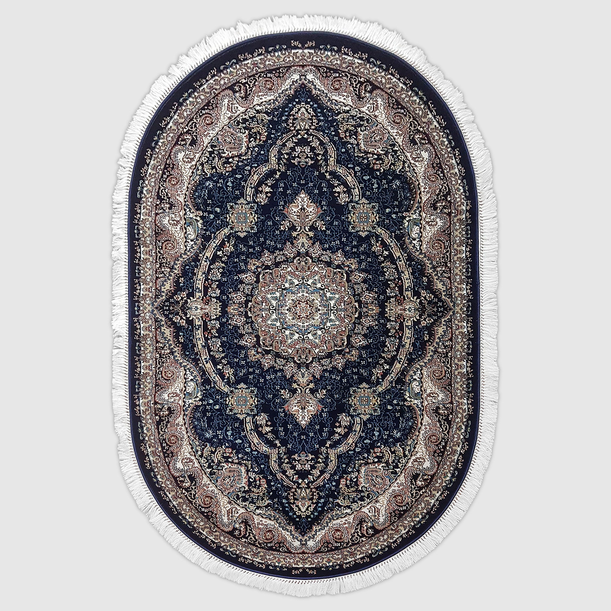 фото Ковер sofia rugs abrishim prestig овальный синий 80x150 см