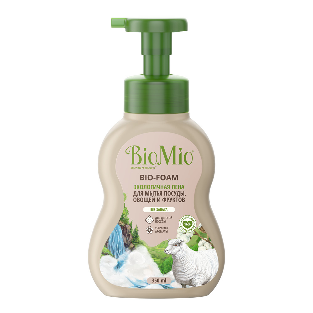 Пена BioMio Bio-Foam для мытья посуды без запаха 350 мл