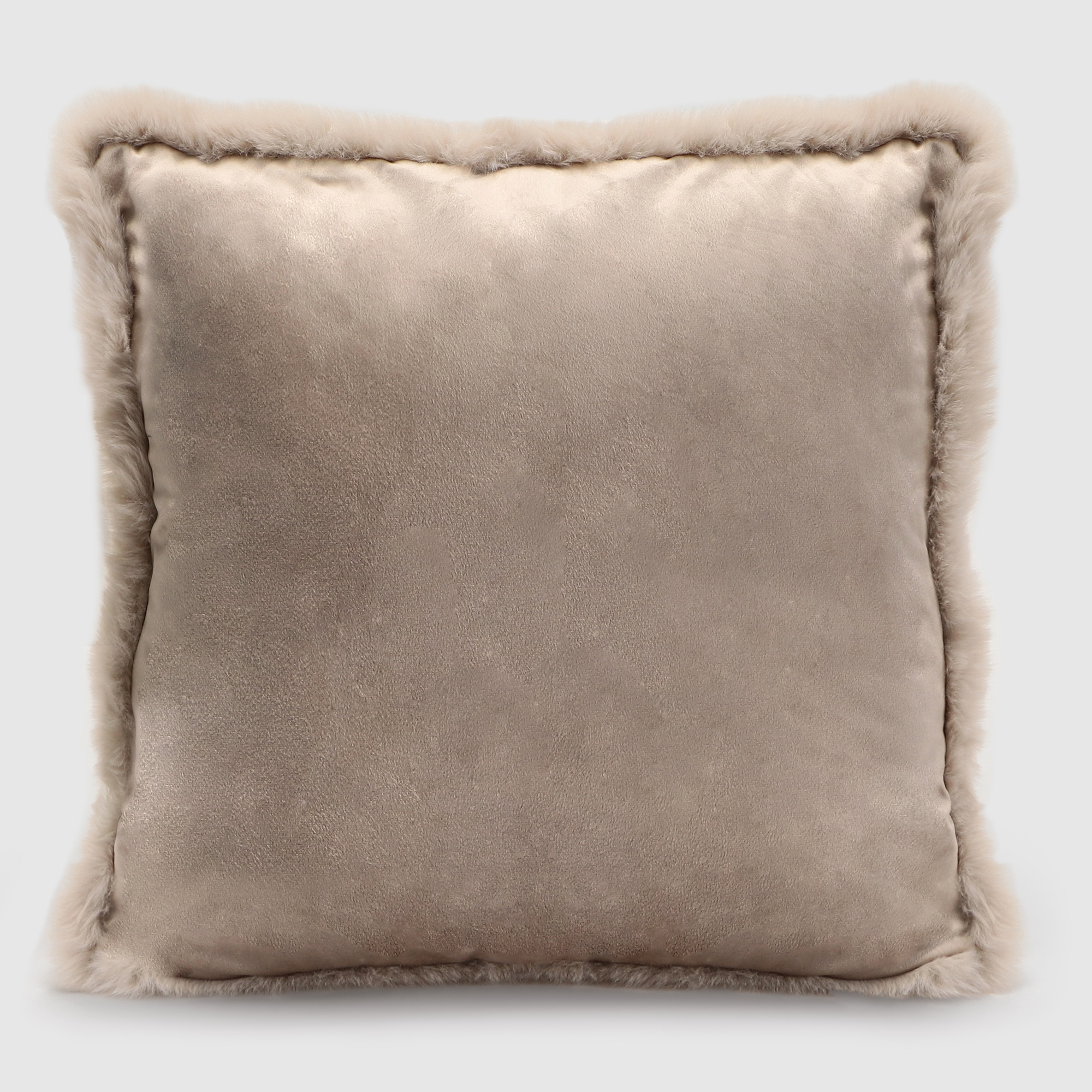 фото Декоративная подушка koopman коричневая с оборкой 45х45 см