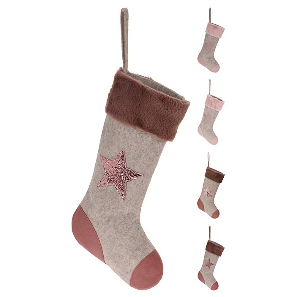 фото Подвеска декоративная koopman ny рождественский носок 26х44 см в ассортименте