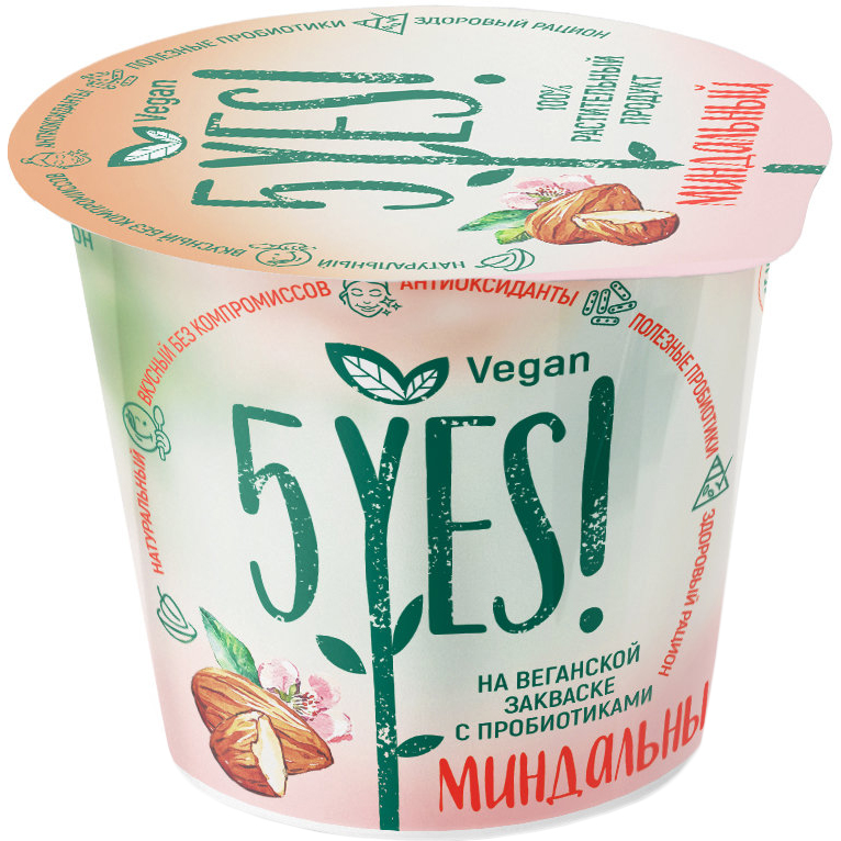 Растительный йогурт 5yes! На миндальной основе ферментированный 130 г