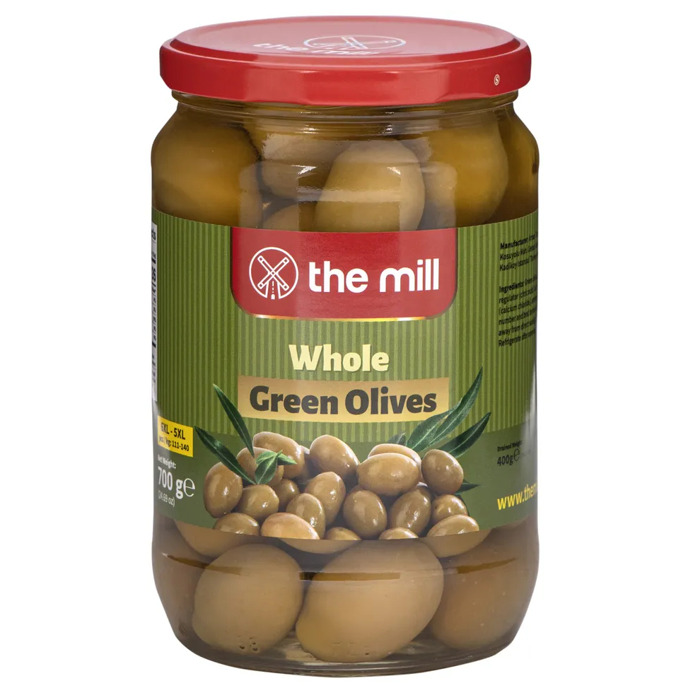 Оливки зеленые The Mill Цельные, с косточкой, 700 г