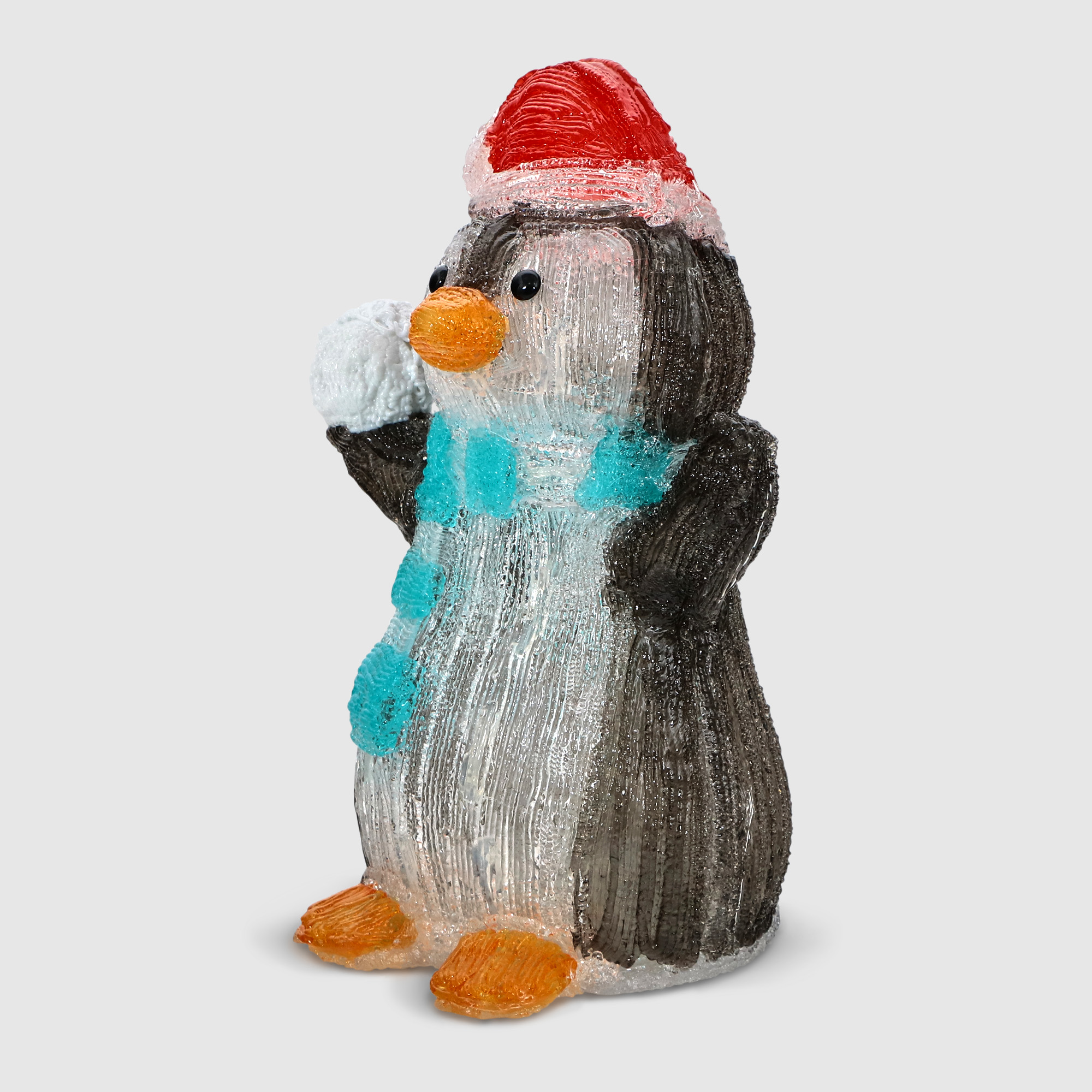Фигура объемная светящаяся Kaemingk пингвин 21х35 см в ассортименте, цвет холодный белый - фото 1