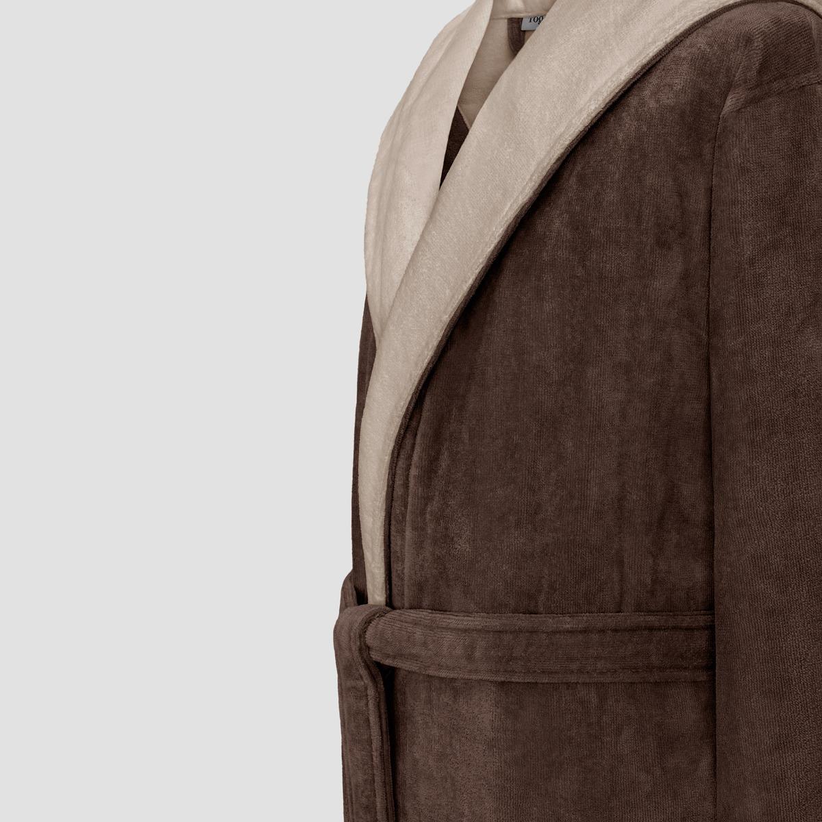 фото Халат togas арт лайн коричневый с бежевым l(50)