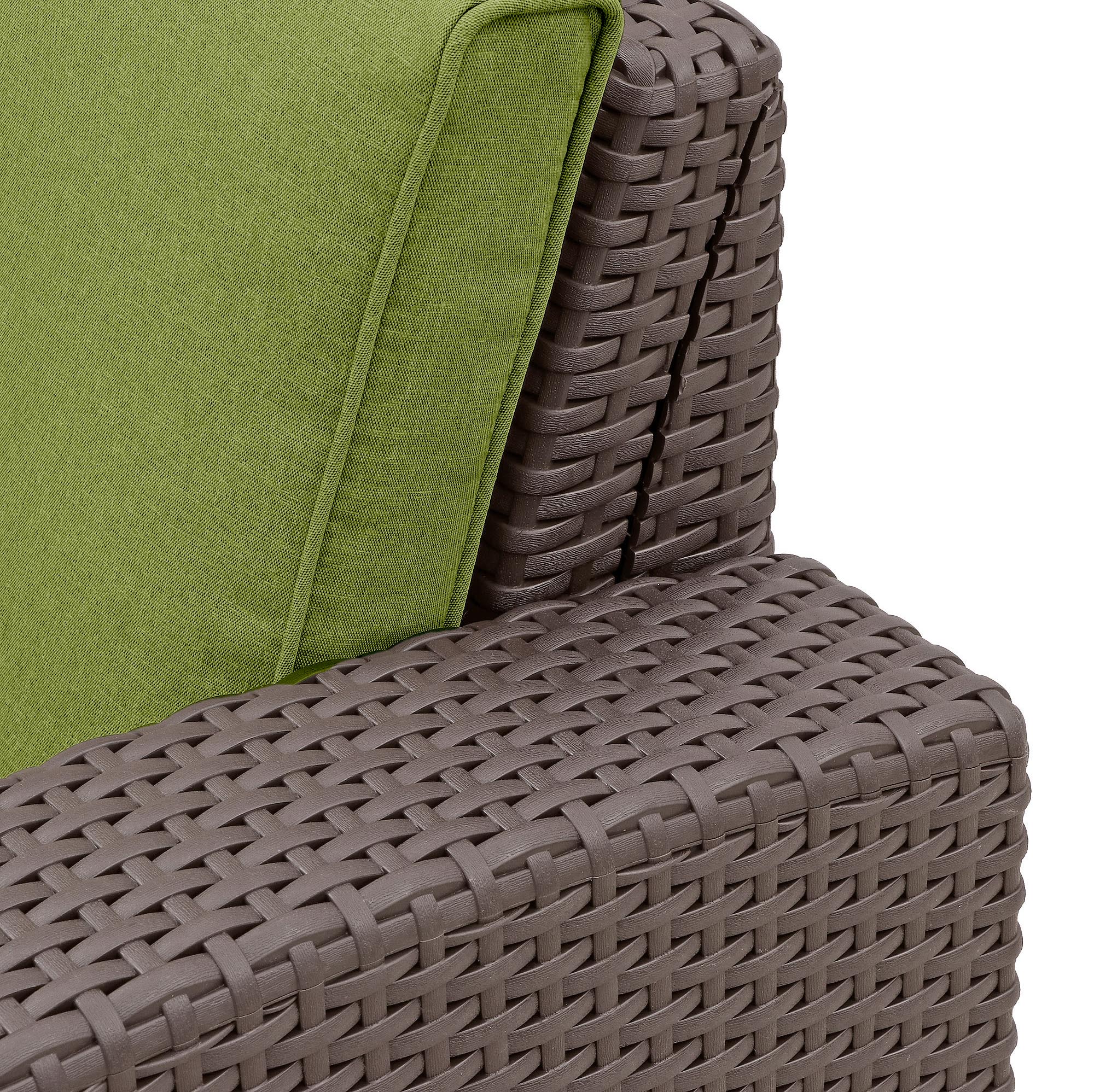 Комплект LF стол+тумба+софа 3-х местная+2 кресла зеленый (SF-C-B-A15122/SF-3-B-A15122), цвет коричневый, размер 199x75x71 - фото 12