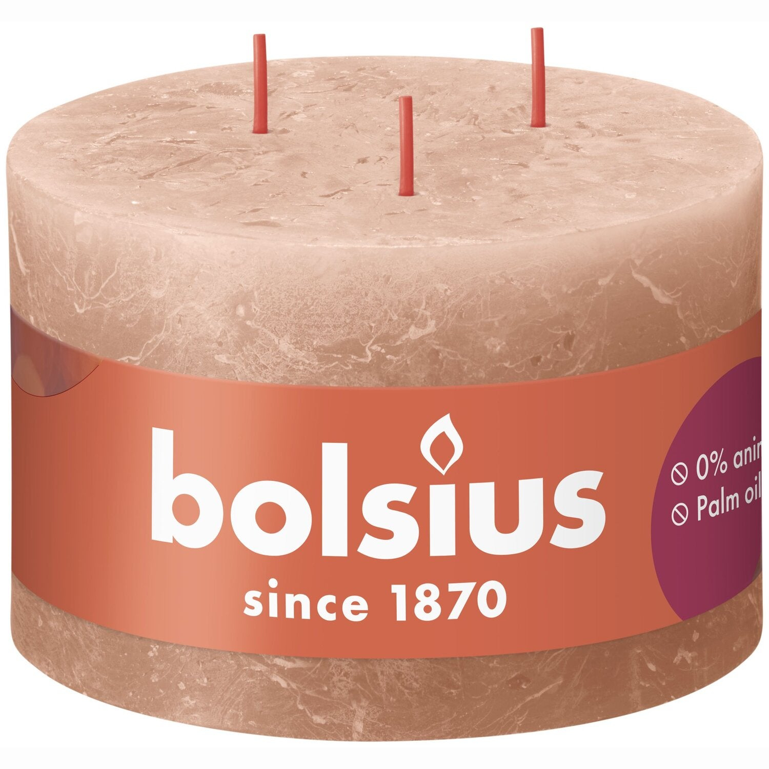 фото Свеча bolsius rustic shine 9х14 см с 3 фитилями сливочная карамель