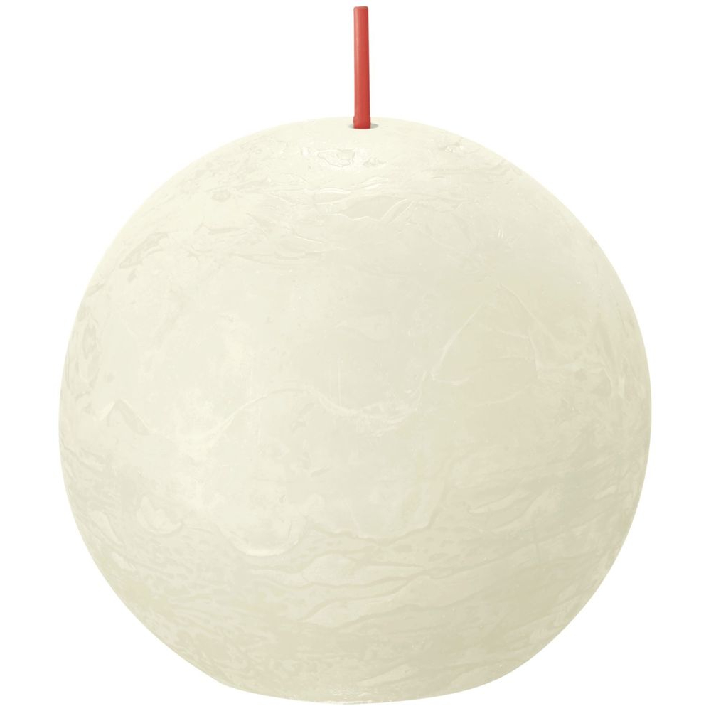 фото Свеча bolsius rustic shine шар 7,6 см мягкая жемчужина