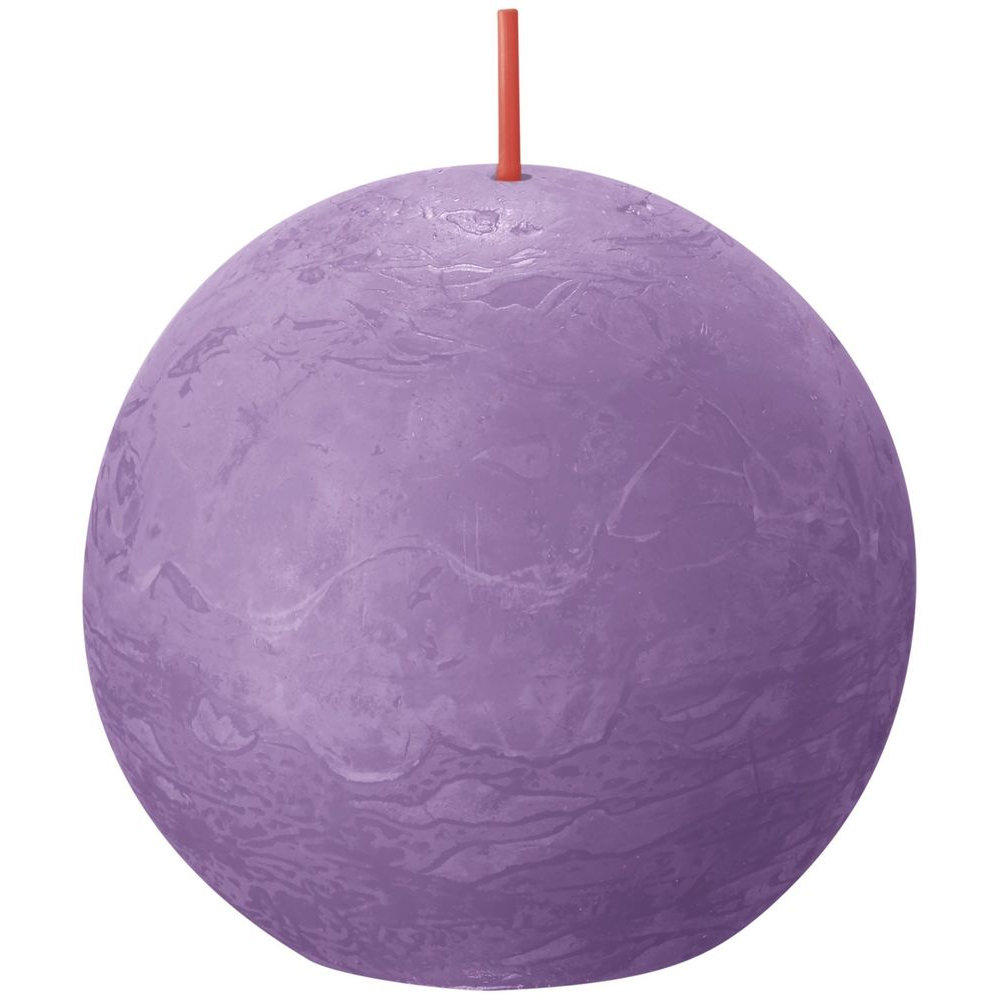 фото Свеча bolsius rustic shine шар 7,6 см яркий фиолетовый