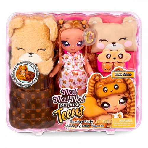 Кукла Na Na Na Набор Surprise Teens Slumber Party Lara Vonn Teddy Bear