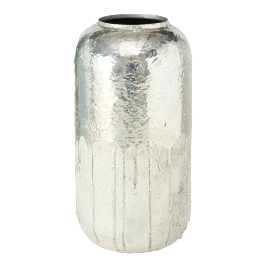фото Ваза декоративная boltze sjella 30х15 см серебро