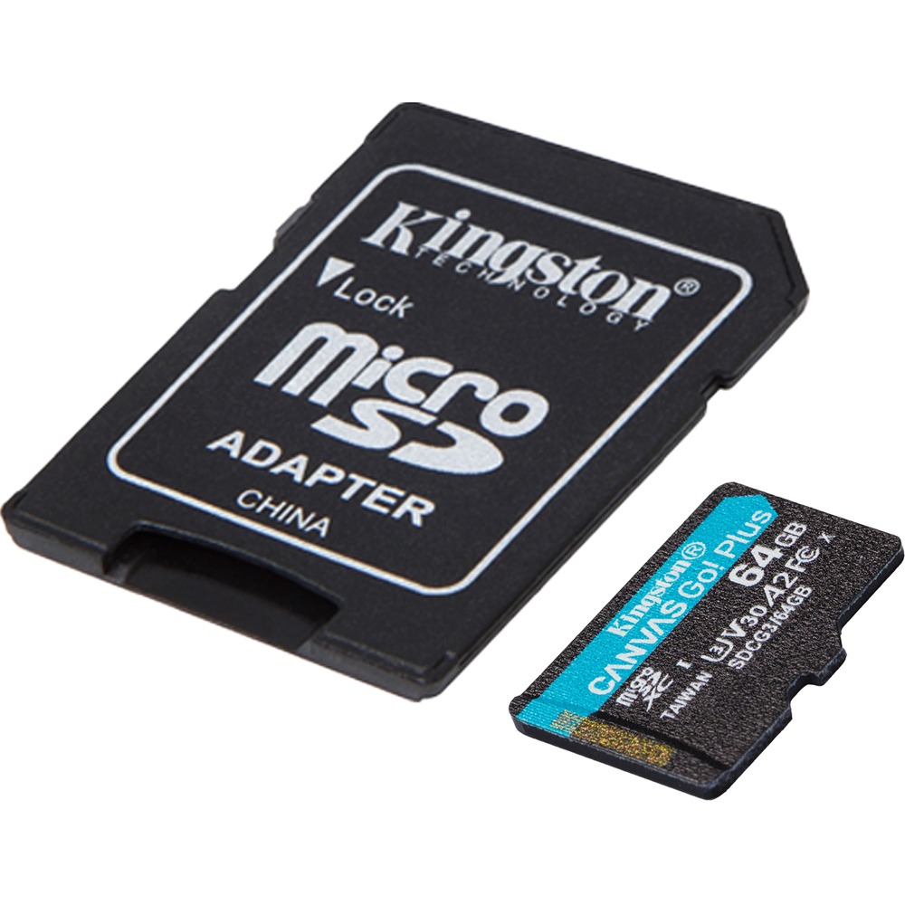 фото Карта памяти kingston canvas go plus microsdxc 64 гб