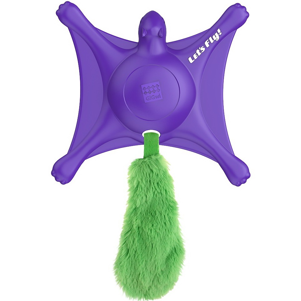 

Игрушка для собак GIGWI Let's Fly! Белка-летяга с пищалкой 27 см, Фиолетовый;зеленый