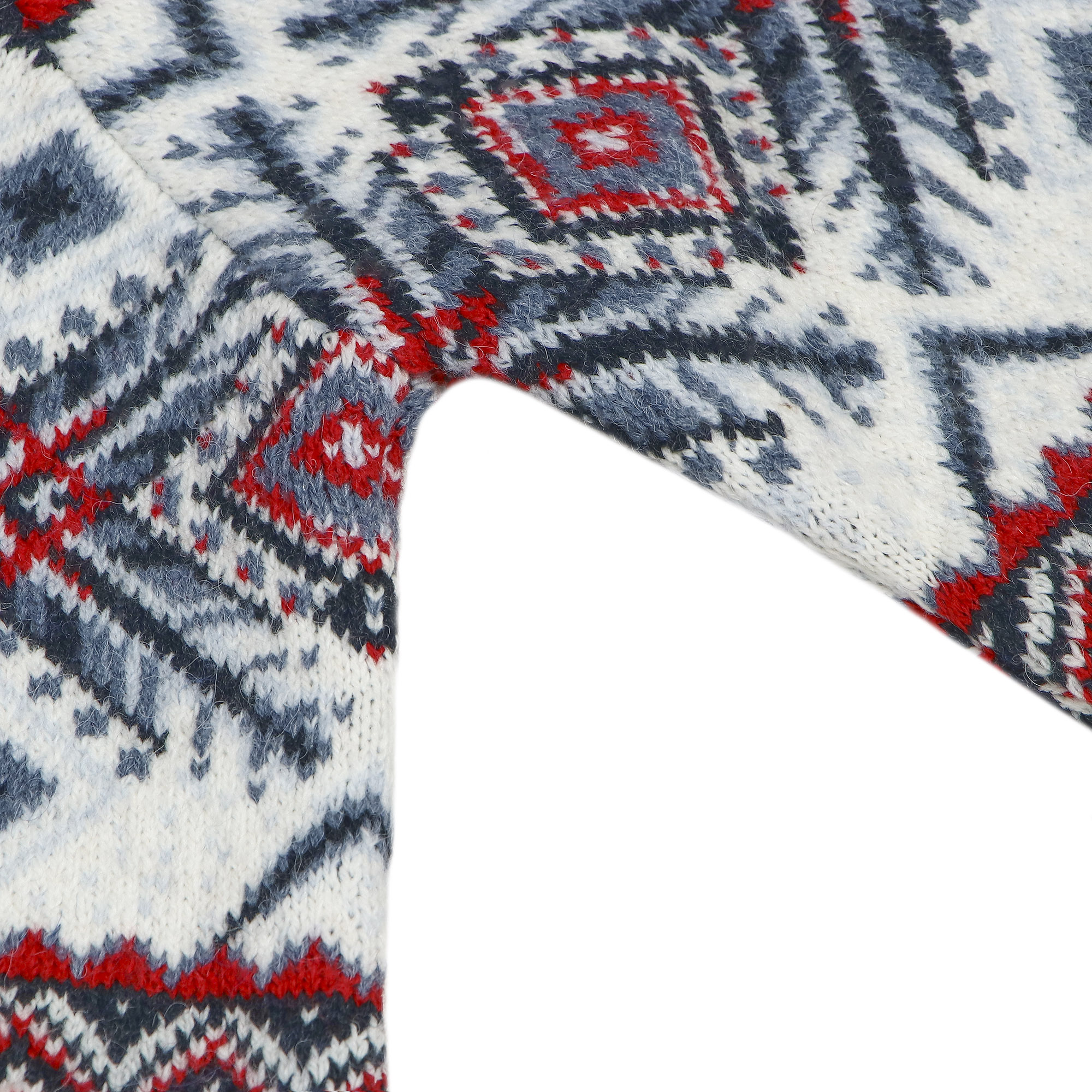 Мужской свитер Pulltonic Снежинка красная, цвет белый, размер S - фото 3