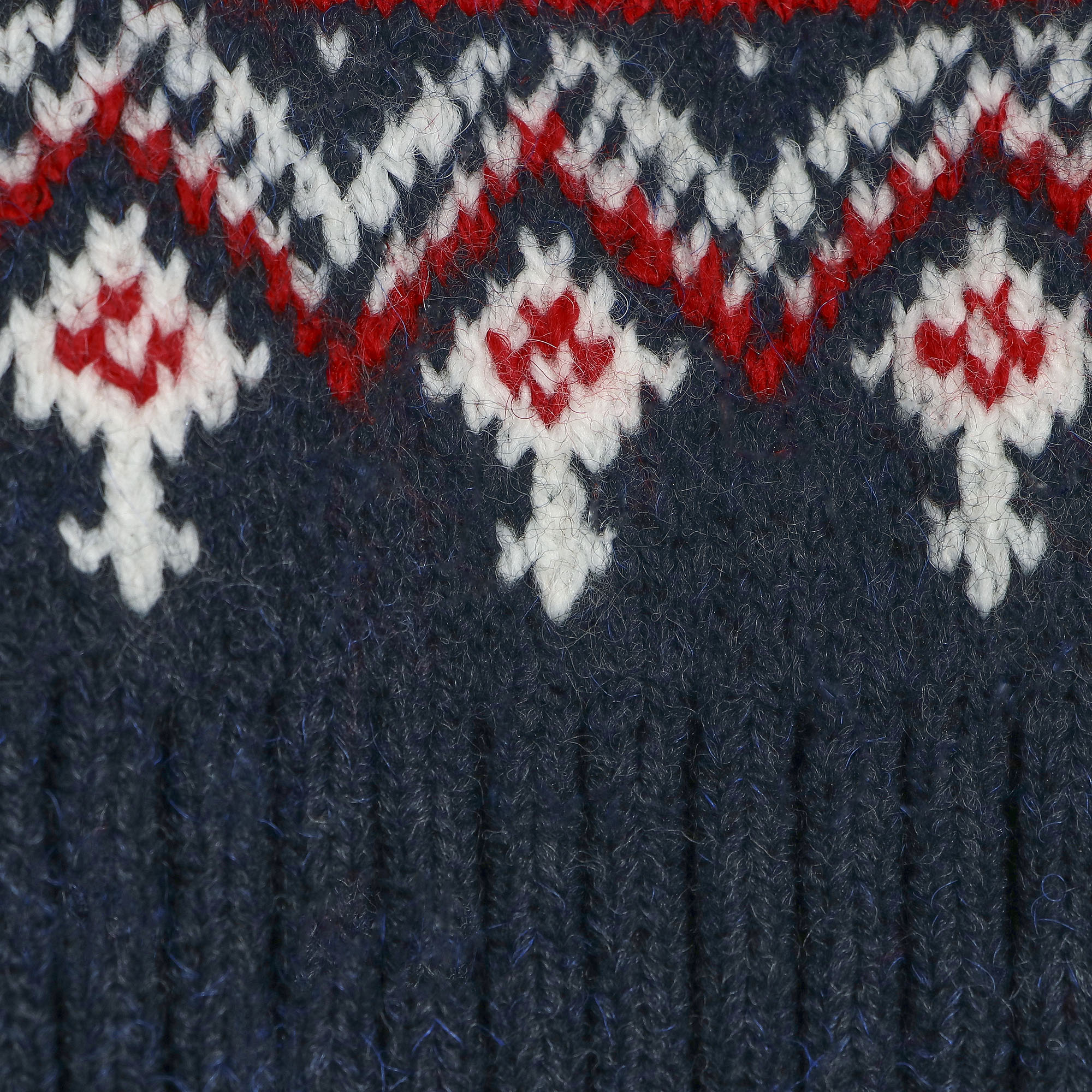 Мужской свитер Pulltonic Снежинка красная, цвет белый, размер S - фото 5