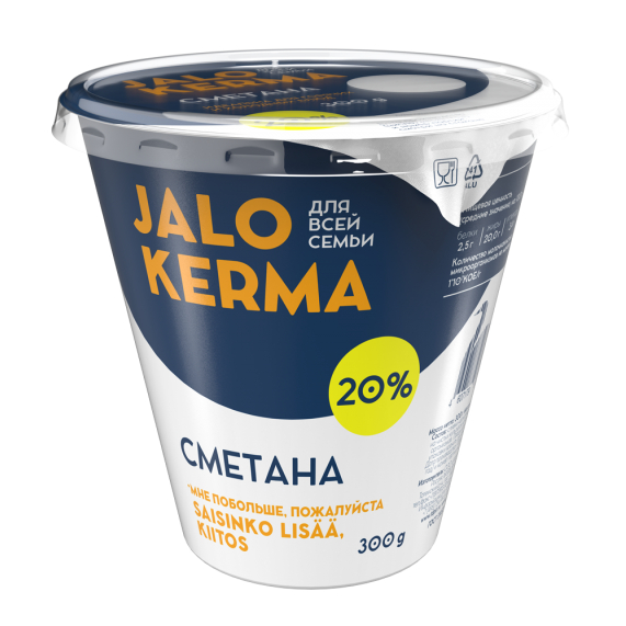 Сметана Jalo Kerma 20% 300 г