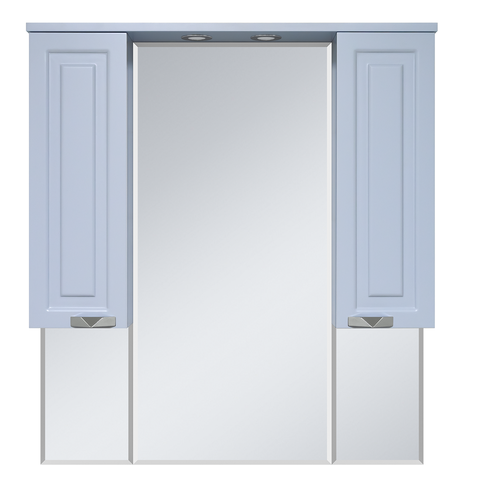 Зеркало-шкаф Мисти 90 серый 2 дверьми
