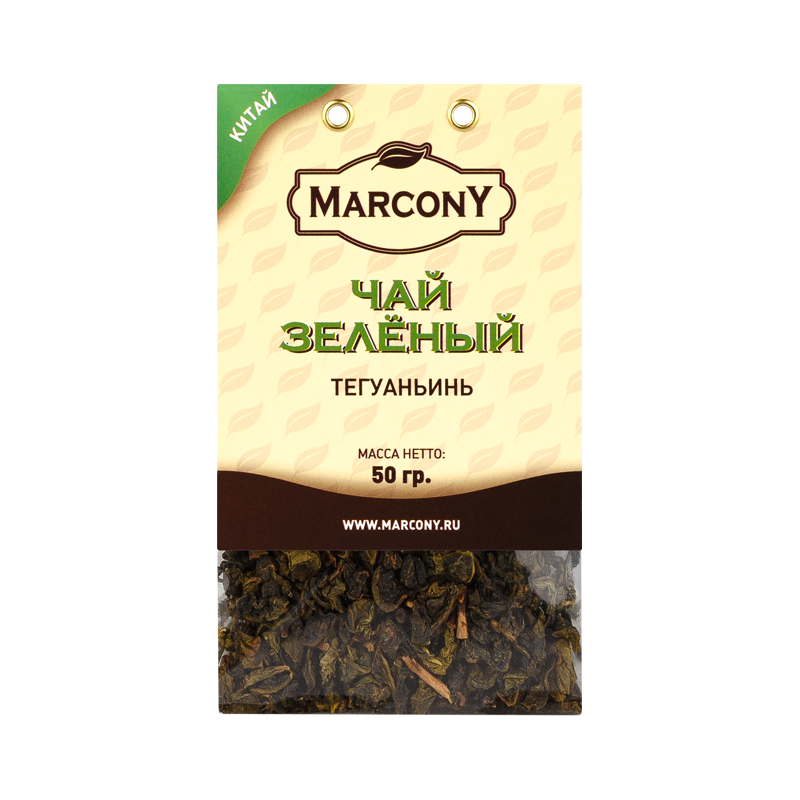 Чай зеленый Marcony тегуаньинь листовой, 50 г