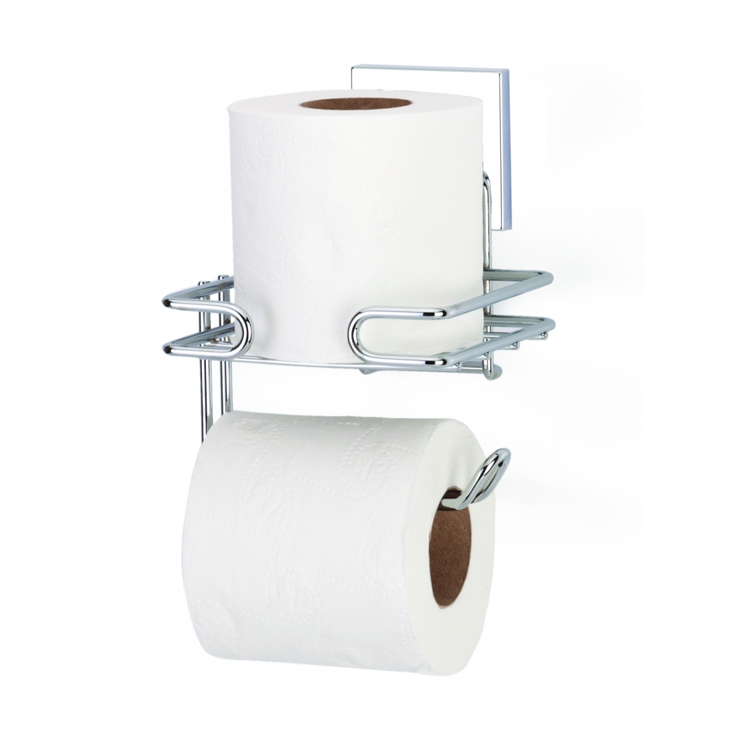 фото Держатель туалетной бумаги teknotel самоклеящийся серебряный 14х13х17 см