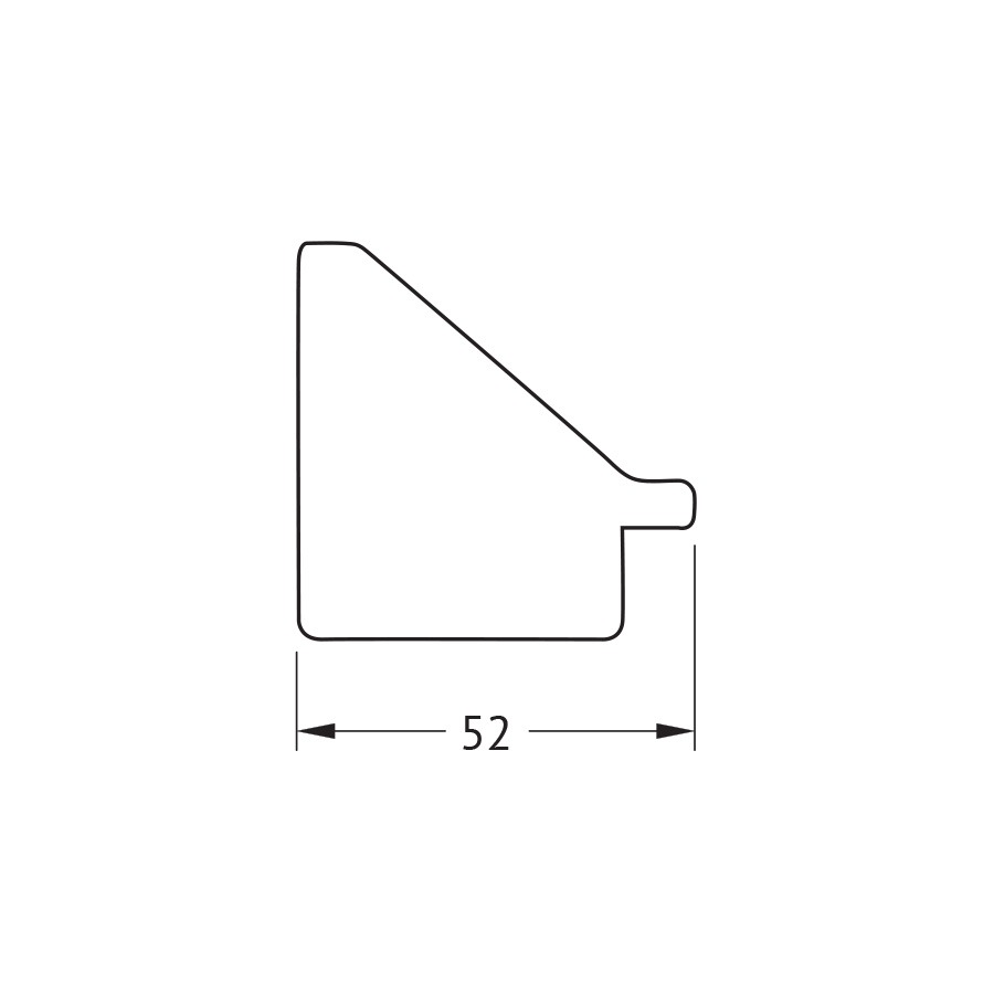 фото Зеркало в багетной раме evoform - травленое серебро 52 mm 53x73 cm