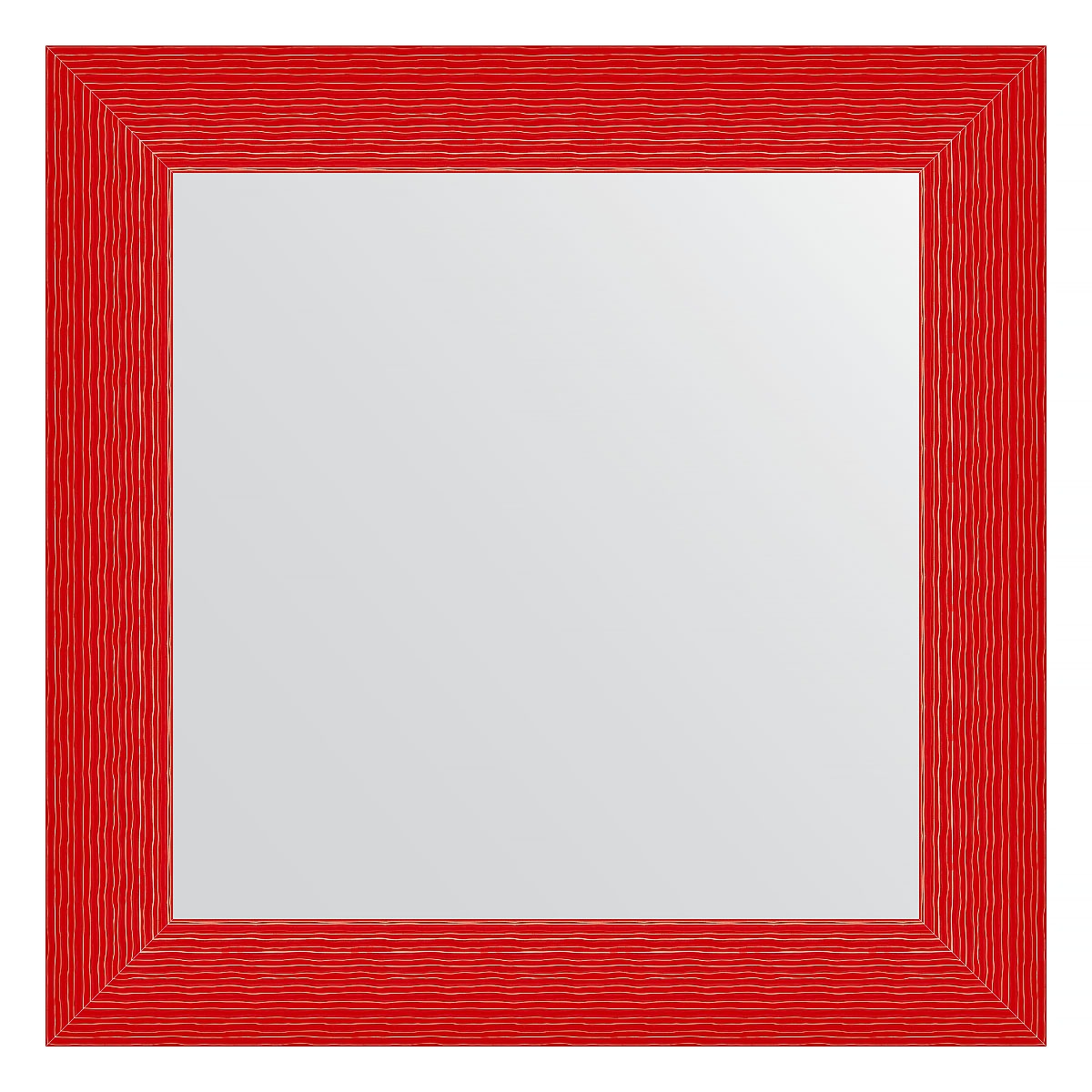 фото Зеркало в багетной раме evoform - красная волна 89 mm 70x70 cm