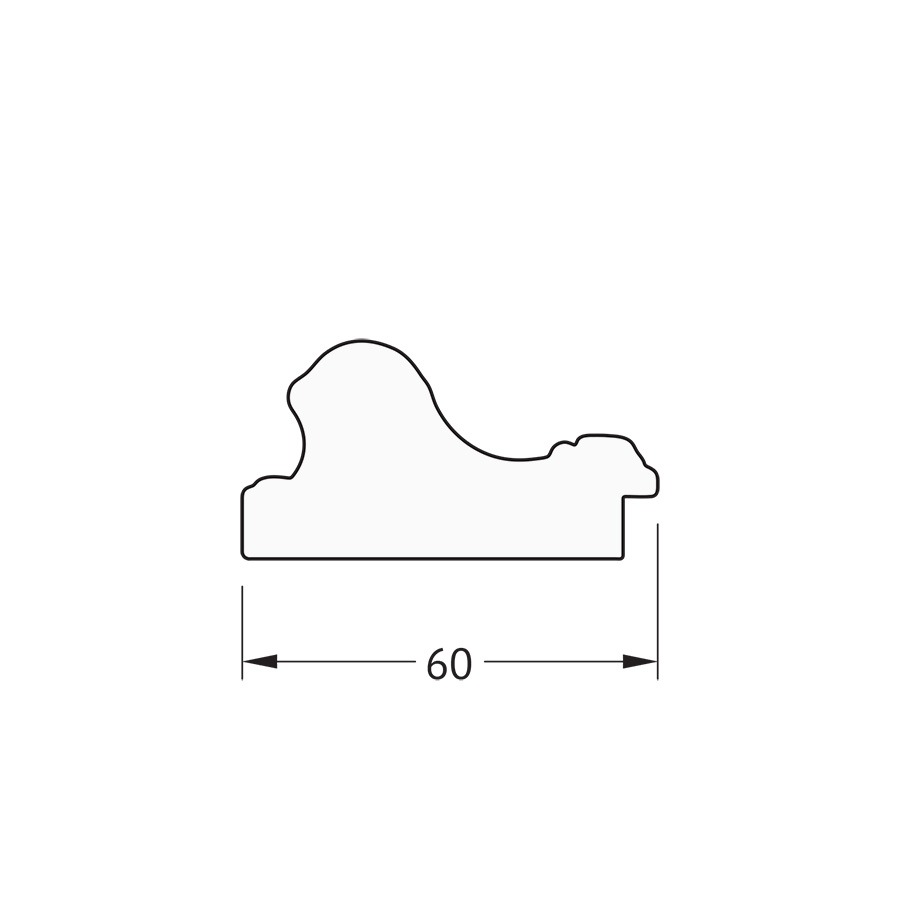 фото Зеркало в багетной раме evoform - золотые бусы на серебре 60 mm 66x66 cm