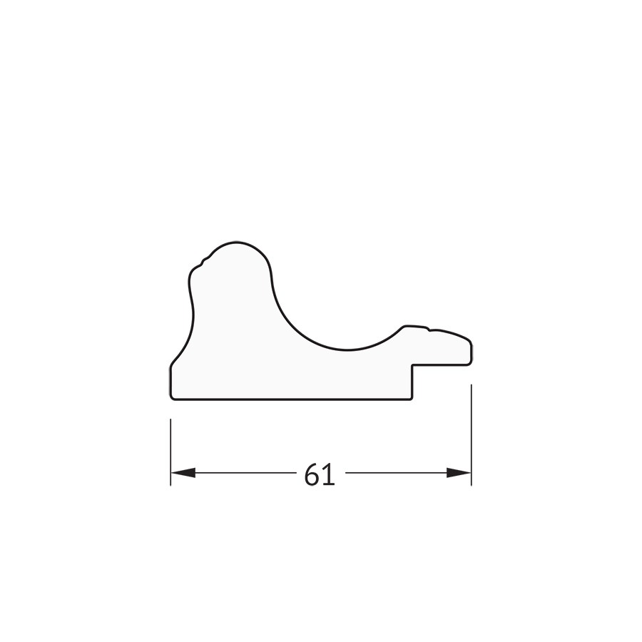 фото Зеркало в багетной раме evoform - золотой акведук 61 mm 50x70 cm