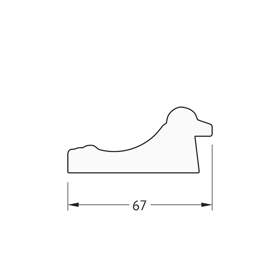 фото Зеркало в багетной раме evoform - состаренное золото 67 mm 57x72 cm