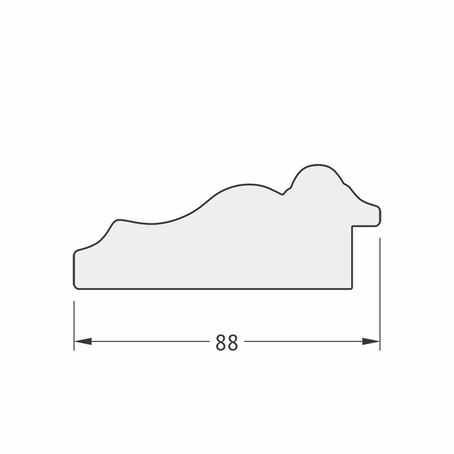 фото Зеркало в багетной раме evoform - римское золото 88 mm 66x86 cm