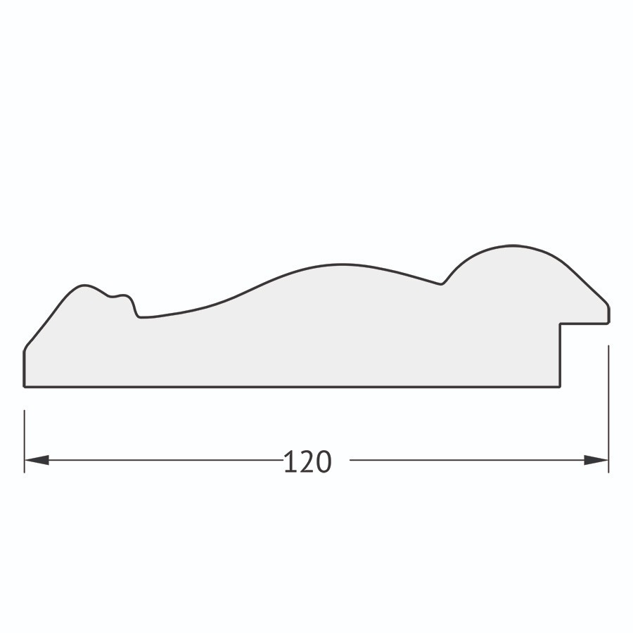 фото Зеркало в багетной раме evoform - состаренное дерево с орнаментом 120 mm 67x67 cm