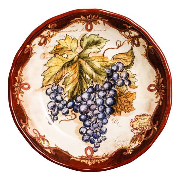 Салатник Certified International виноделие синий виноград 21 см